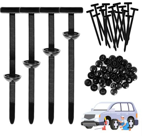 Serre-Câbles en Nylon Autobloquants Universels: 50Pcs Heavy Duty Multipurpose Attache Cable Pour Fixation De Pare-Chocs, Rivets En Plastique Pour RéParation Automobile, Fixation Rapide Et Trou