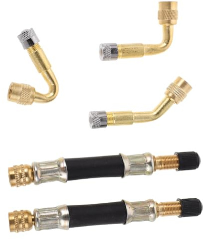 HONITANO Cykelventiladapter med förlängningskontakt anti-läckage metallpump för enkel uppblåsning av hårda däck för mountainbike och cyklar
