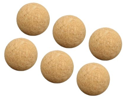 ARTSEWPLY Balones De Futbolín De Madera 36 Mm, 6 Piezas para Pie De Niño, Bolas Interactivas para Mini Futbolines De Mesa, Accesorios De Juego Infantiles para Uso En Casa o Actividades Escolares