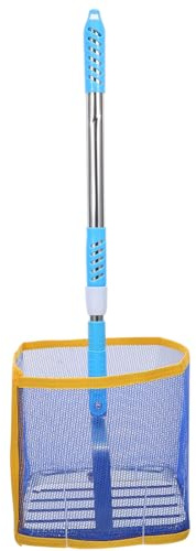 PRETYZOOM Pingpong Ball Retriever Ball Collection Net Adjustable Length with Large Capacity Multiball Training, Sturdy Aluminum Alloy and Nylon Tennis Equipment Tool Table Tennis