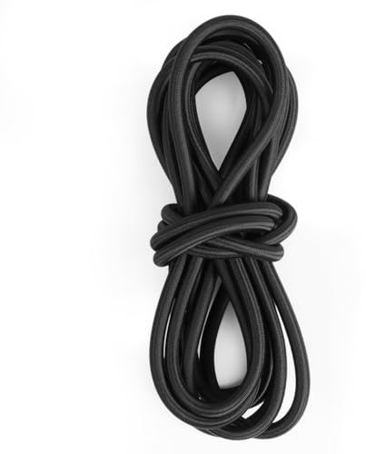 NUTKIT Bungee-linor, 8 mm x 5 m elastiskt stötdämparsnöre (svart)