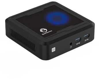 Mini PC, Ryzen 7 2700U, 2 * DDR4 Mini-datorer (4C / 8T, upp till 3,8 GHz), Färgrika ljus Skrivbord 4K dubbel skärm, WiFi5, BT4.2, USB3.0, 1000M LAN, Företagshemkontor, INGEN RAM INGEN SSD
