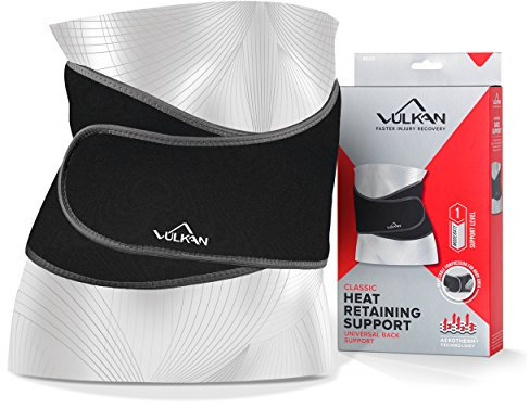 VULKAN Cintura di supporto lombare classica – Tutore lombare regolabile per alleviare il dolore lombare, sciatica e correzione posturale – Supporto lombare taglia unica per uomini e donne, vestibilità