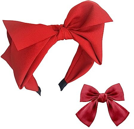 Diadema de pajarera, pinza para el cabello, bordes anchos, diadema de lavado, accesorios de pelo de moda para damas y niños, adecuada para muchos peinados (rojo)