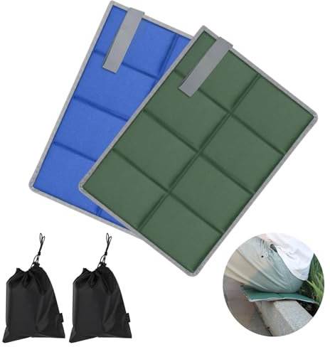 2 Pack Sitzkissen Outdoor Thermo Sitzkissen Outdoor Faltbare Sitzunterlage Sitzmatte Wasserdicht mit 2 Aufbewahrungsbeutel, aus Oxford-Stoff, für Picknick Freien Wander Camping Garten Stadion
