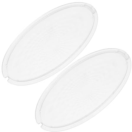 HOMOCONO 1Pair Transparent Replacement Lamp Shade for Range Hood Light Cover Clear Abs Old Style Lampshade Easy Installation and Cleaning Fits Multiple Kitchen Extractor Models