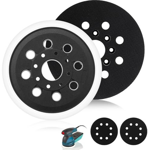 2 Stück Schleifteller für Bosch GEX 125-1 AE, 125mm Schleifscheiben 8 - Loch Klett Stützteller Schleifteller für Bosch PEX 220 A, PEX 300/400 AE Schleifplatte Zubehör für Exzenterschleifer