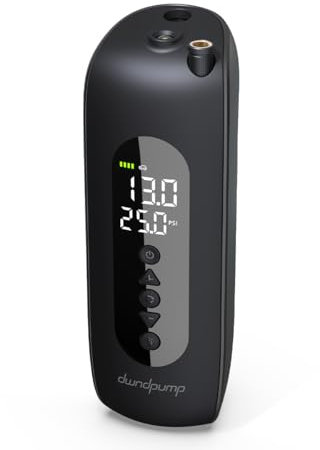 dwndpump Elektrische Luftpumpe 150 PSI, Elektrischer Kompressor, Tragbar Akku Fahrradpumpe, Mini Reifenpumpe mit Digital LED Anzeige, Wiederaufladbare Reifenpumpe für Fahrrad, E-Bike, Auto, Motorrad
