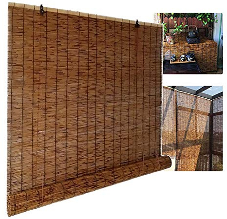 XYNH Tende in Bambu da Esterno, Tenda A Rullo in bambù A Lamella, Filtraggio della Luce/Impermeabile/Anti-UV, Avvolgibile Bamboo Naturale, per Patio/Giardino/Finestra/Porta/Cucina