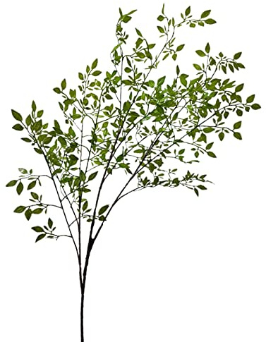 RSTYS 43.3 Inch Artificial Olive Branches,2 Pcs Simulation Green Plant Branch Faux Tree Twig Plastic Plant Fake Eucalyptus Stems for Home Decor