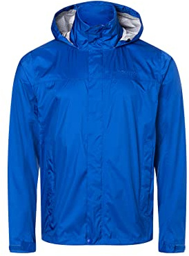 Marmot Homme PreCip Eco Jacket, Veste de pluie imperméable, manteau de pluie résistant au vent, coupe-vent hardshell pliable respirant, idéal pour la randonnée, Dark Azure, S