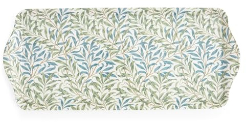 Spode Morris & Co X0019419173 Sandwich-Tablett aus Melamin, 38 x 16 cm, Grün