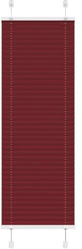 vidaXL Plissee Bordeauxrot 40x100 cm Stoffbreite 39,4 cm Polyester, Faltrollo, Klemmfix, Plisseerollo, Jalousie, Rollo, Plisseerollo für Fenster