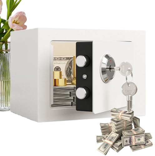 Coffres-forts pour maison, coffre-fort domestique avec serrure mécanique, organisateur de stockage antivol pour bijoux documents et objets de valeur pour intérieur voyage et maison