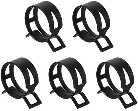 QUARKZMAN 5 Piezas Abrazaderas Muelle Tipo Banda 30mm Para Manguera Combustible Clip Muelle Para Manguera Silicona Abrazadera Para Tubo Vacío Abrazadera Negro