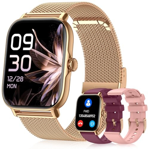 Smart Watches für Frauen und Männer, Fitnessuhr, Fitness Tracker mit 120+ Sportmodi Schrittzähler Schlafmonitor Pedometer, IP68 wasserdicht, Smartwatch für Android/iPhone (Elegantes Roségold, 1.91)