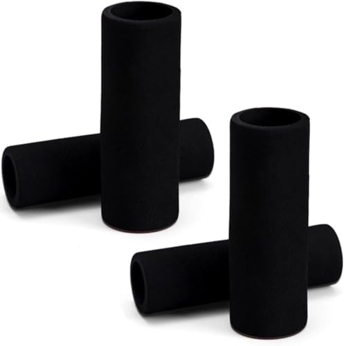 Leiwee Manopole Moto Antivibranti, 2 Paia Impugnature in Spugna per Manubrio, Antiscivolo per Moto Scooter Bici, Assorbe Vibrazioni e Riduce Affaticamento (Nero)