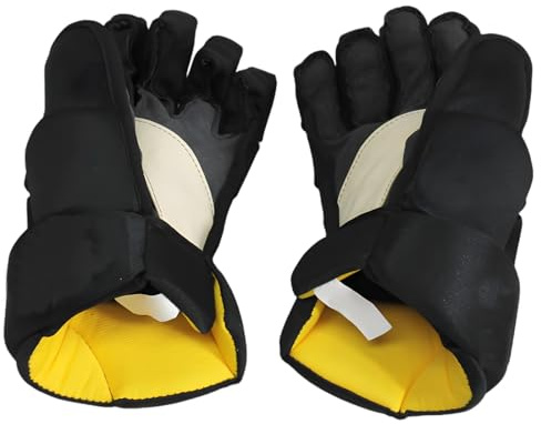 Tressify Guantes de hockey sobre hielo para jóvenes de 20,32 cm, guantes protectores de hockey con espalda acolchada, ajuste flexible, comodidad transpirable, para hockey sobre hielo en interiores