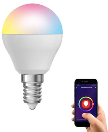 KOZII, Ampoule LED Connectée SMD E14 P45 Opaque 6W, Ampoule Connectée E14 avec Variation de Couleur et Luminosité, Compatible Alexa et Google Home, 400 Lm, Économie d'Énergie et Longue Durée de Vie.