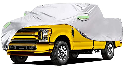 Blueshyhall Autoabdeckung Pickup, Autoabdeckung Stoff für R-aptor F150, R-am, T-undra, 210T Autoabdeckung Vollgarage Wasserdicht, Autoabdeckung Plane Indoor Outdoor