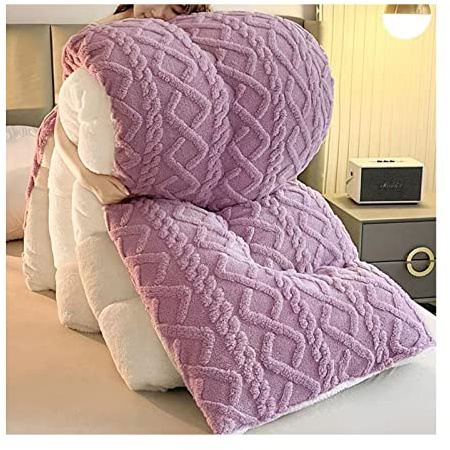 Cachemire ​RéVersible Couette, Couette Double Plume d'oie Édredon, couvertures d'hiver épaisses et Chaudes, Super Doux, pour La Maison,C,180×220cm(3kg) [Classe énergétique A]