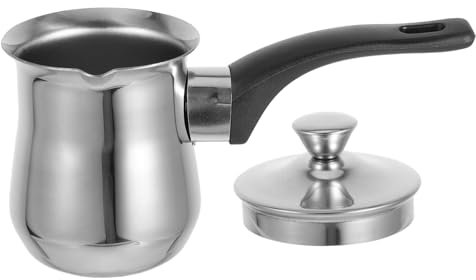 Holibanna Cafetera Turca De Acero Inoxidable De Cacerola Para Leche Olla Para Estufa Calentador De Leche Para Preparar Turkish y Calentar Té o Sopa