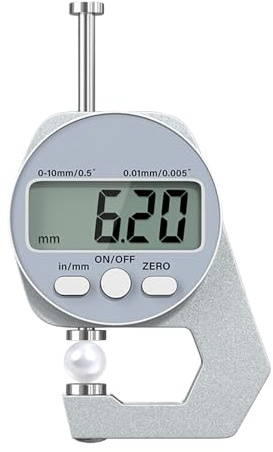 Micromètre d'épaisseur, 0-20 mm numérique épaisseur électronique micromètre étrier - étrier d'épaisseur de conversion de haute précision avec affichage LCD pour bijoux, perles