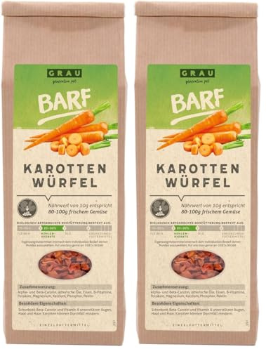 GRAU - l’Original - légumes séchés pour Le régime Barf des Chiens - dés de betteraves Rouges, Pack de 1 (1 x 150 g), complément Alimentaire pour Chiens (Lot de 2)