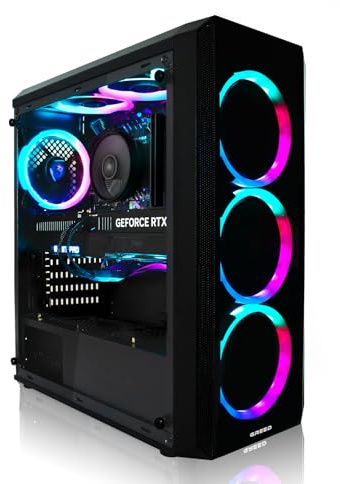 Greed® MK2 FE - Gaming PC – Intel Core i5 12400F processore + Nvidia RTX 5050 8GB – Desktop Computer con 4,2 GHz – 16 GB DDR4 RAM – 512 GB SSD – 4K & Raytracing - WiFi + Windows 11 Pro