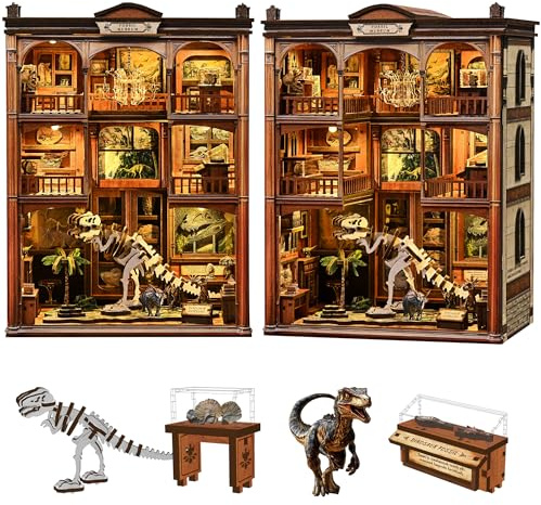 Spilay Book Nook Kit for Adults, Fossil Museum DIY Miniature House Kit