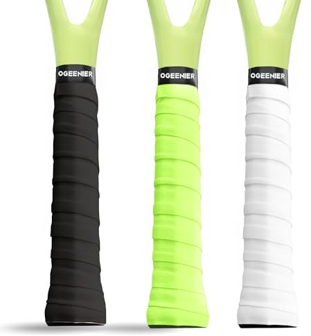 Ogeenier 3/6/12-pack greppband tennisracket halkskydd och anti-svett | Unisex overgrip, mjuk och halkfri, naturligt grepp, lämplig för tennisracket, badmintonracket, squashklubba, padel