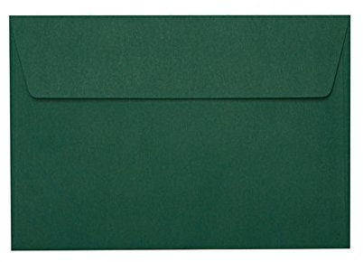 Paper24 je 25 B6 Umschläge Kuverts mit Haftstreifen 125x176 mm Dunkelgrün