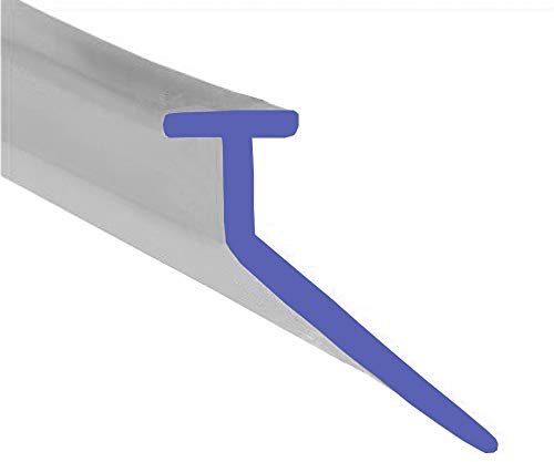 Soft Flexible Rubber J Shape Angled Clear Shower Seal | for Bi Folding Doors | Fits Into a 6mm Channel | BIF036 (1 Metre)