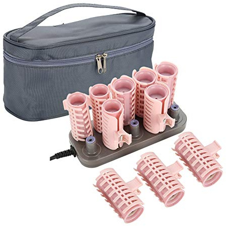 10Pcs Heated Hair Rollers, Rechargeable, Professional Electric Heated Curlers, Hair Styling Tool, Easy to Operate, 160 Degrees Thermostat, Fast heat, Easy to Carry, 2 Styles(Upgrade)