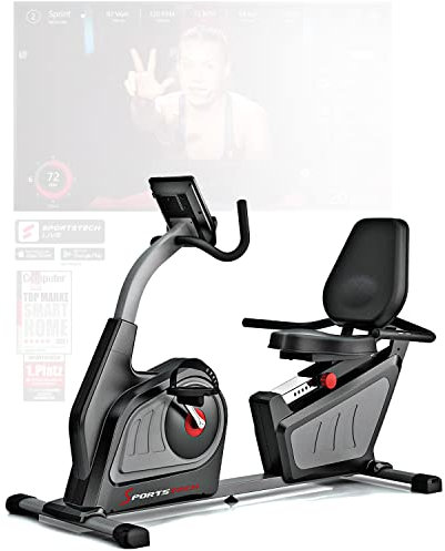 Sportstech ES600 Profi Ergometer | Deutsches Qualitätsunternehmen | Video Events & Multiplayer App | integrierter Stromgenerator & HRC | Pulsgurt optional | Liegeergometer + ergonomischer Sitzkomfort