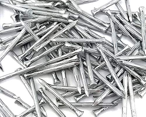 100 x Pointe Acier Trempé Zingué Clou Tête Fraisée Corps Strié 3.4 x 50