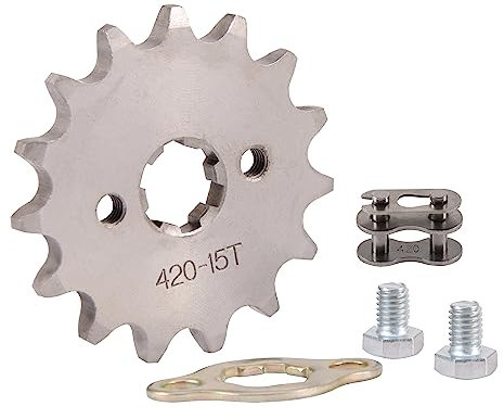 WOOSTAR Pignone Moto Anteriore 420 15 Denti 17mm per 50cc 70cc 90cc 110cc 125cc Dirt Pit Bike Mini Bike ATV Quad Ciclomotore