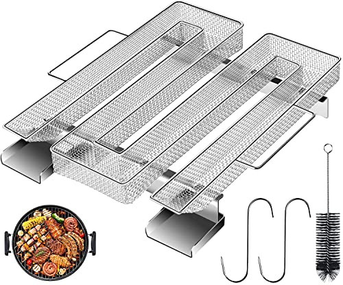 Oumuik Générateur de fumée froide en acier inoxydable Générateur de fumée avec brosse et crochet, avec brosse et crochet(225 x 175 x 45mm)