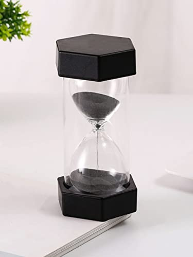 Sabbie Mobili 10/20/30/45/50/60 Minuti Clessidra Timer Regalo di Compleanno Creativo Clessidre Esagonali Colorate Cronografo,Nero,50min