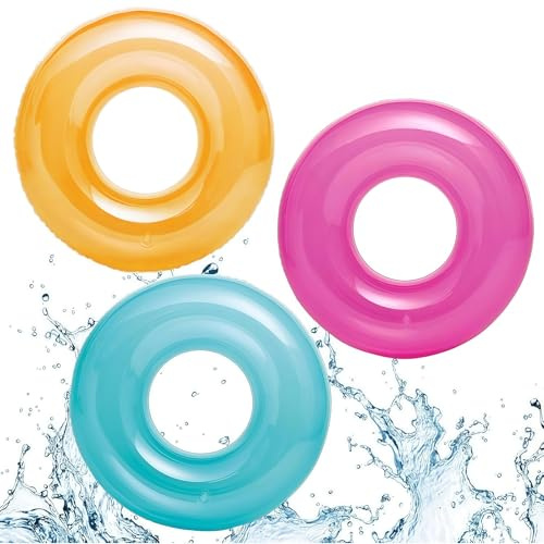 76/91 cm uppblåsbar poolring för barn vuxna, uppblåsbar simring, simring, PVC-gummiringar, simring för tonåringar, pojkar, flickor, sommarfester på stranden och poolen