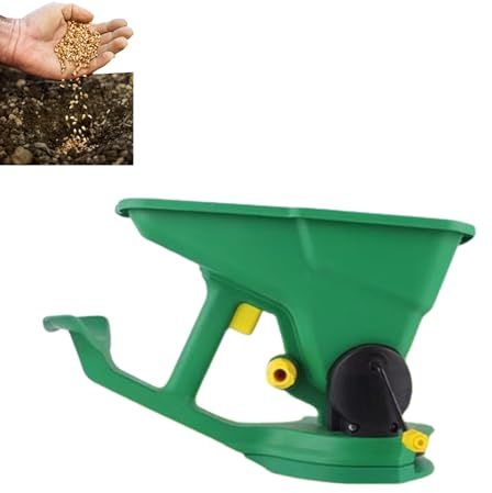 Pcmursal Spandiconcime per prato a manovella, spalmatore del fertilizzante del giardino del prato, spargitore del fertilizzante del seme dell'erba