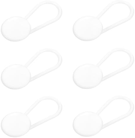 QUARKZMAN Extensores de Botones para Vaqueros, 6 Piezas 18Mm Extensor Flexible de Botones para Pantalones, Extensor de Cintura de Pantalones sin Coser para Hombres Mujeres (Blanco)