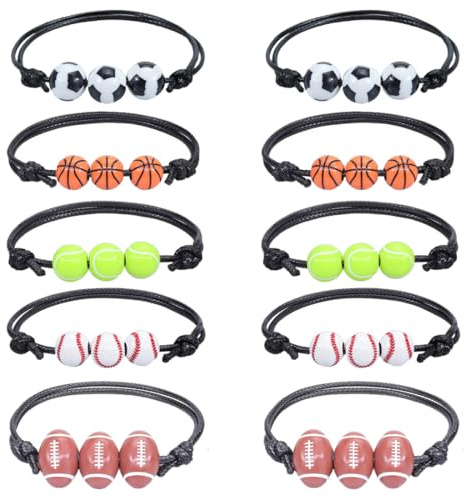XPEX 10 piezas pulseras niños regalos cumpleaños niños Pulsera de Fútbol Niño Pulseras Pelota Futbol Ajustables para Niños Fiesta de Cumpleaños Futbol Pulseras Niños Cumpleaños