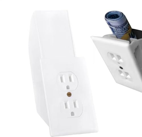 LearnLyrics Wandtresor | Wandtresor | Steckdosentresor | Sicherer Steckdosentresor mit Schlüsselschloss | Praktische und vielseitige Sicherheitsverstecke | Wandgeldabdeckung