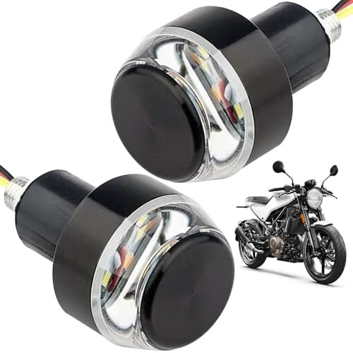 1 Paar 12V LED -Motorrad -Drehsignale, Mini -Lenker -Blinker -Indikatoren für Motorrad-, Scooter- und Fahrradsicherheit