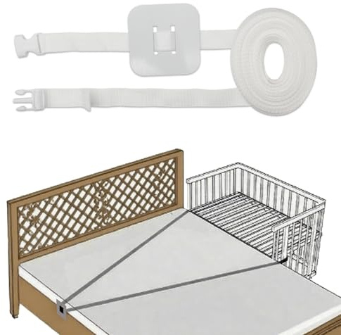 LEEWYOU 8M bälte för babysäng, babysäng, tillbehör, sidosängfästrem för babysäng, fast rem för cot för sidosäng, bälte för dockning på vuxensängen, resårsängar