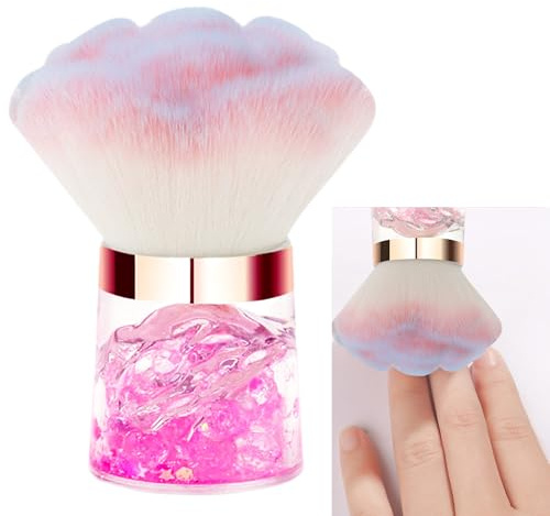 Syiyunran Spazzola Per Unghie Polvere - Rosa, 1 Pezzo, Rimuovi Forma Fiore Cleaner, Pennello Strumento Manicure Pulizia Setole Nylon Arte Manico Plastica, Adatto Anche Degli Interni Delle Automobili