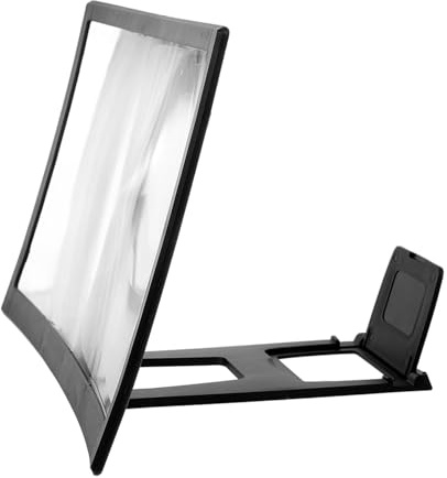 KICHOUSE Ingranditore Schermo Telefono 12 Pollici Curvo con Lente HD Amplificatore Display Smartphone per Interni Viaggi e Campeggio Riduce Affaticamento Visivo