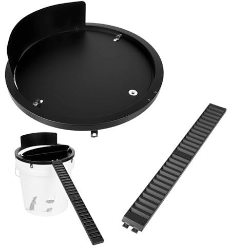 BigKing 30,5 cm Tapa de Barril de Metal- Trampa para Ratas, Tapa de Reinicio Automático, para Cubos de 5 Galones, Tapa de Trampa para Ratón (No Contiene Cubo)