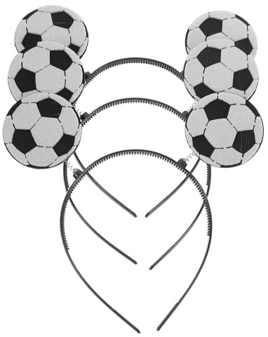 VICASKY 3 Stück Fußball Stirnbänder Elastische Haarreifen für Frauen und Mädchen Leichtes Haarschmuck für Sport und Freizeitveranstaltungen